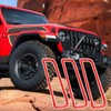 UOIENRT Hood Vents Cover Trim Red Replacement for Jeep Wrangler