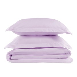 PeachSkinSheets 1500tc Level of Softness Soft Cooling Duvet Cover Set | King/Cali King Size - Lavender Mist