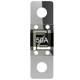 Offgridtec 50A MIDI Fuse Set for 58V DC Systems, High Current Strip Fuses with Zinc Connectors, Low Contact Resistance, Spark Protection, Screw Mounting, RoHS & UL Certified, Pack of 5