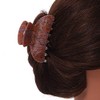 Medium Brown/Golden Marble Effect Acrylic Hair Claw/Hair Clamp - 8cm