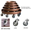 SIAMO 20" Heavy Duty Plant Caddy (570lbs Capacity)-Lockable Non-Scratch Swivel