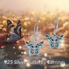 Sreadx Butterfly Dangle Drop Earrings for Women S925 Sterling Silver