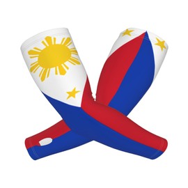 LVGOOKI Cute Philippine Flag Arm Sleeves Cooling Sun Protection Sports Flag Sleeves for Men Women