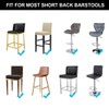 Bifaunvogel Waterproof PU Bar Stool Covers, Slipcovers, Counter Height, Orange,