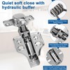 12 Pcs Cabinet Hinges with 48 Screws, Full Overlay Concealed