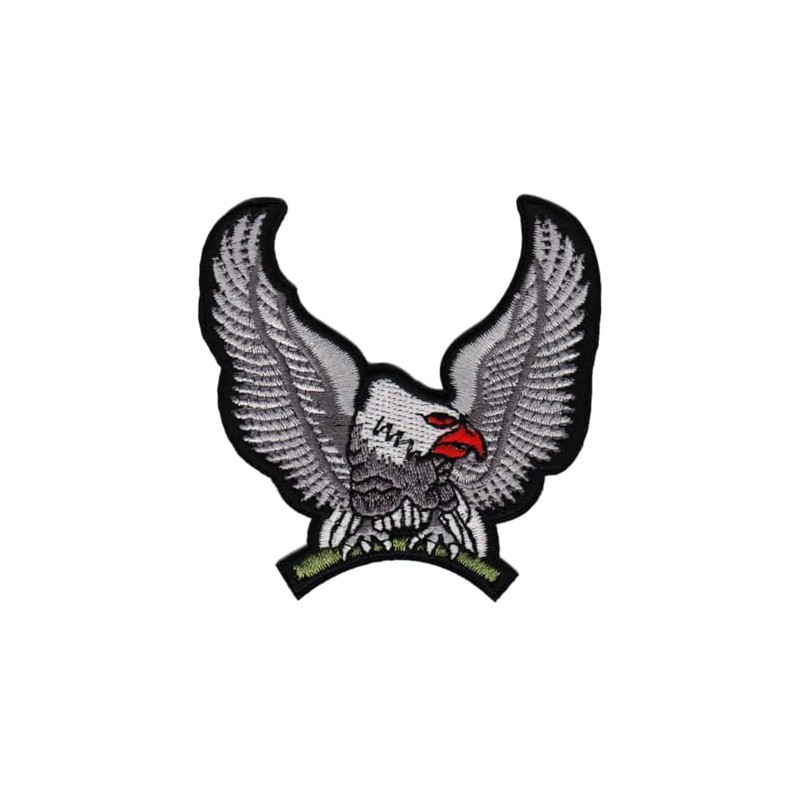 Eagle Bird Grey Sew-On Iron-On Patch Iron-On Patch Biker Patch
