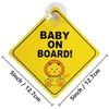 Weforu 2Pcs Baby on Board Car Warning Sticker Sign with
