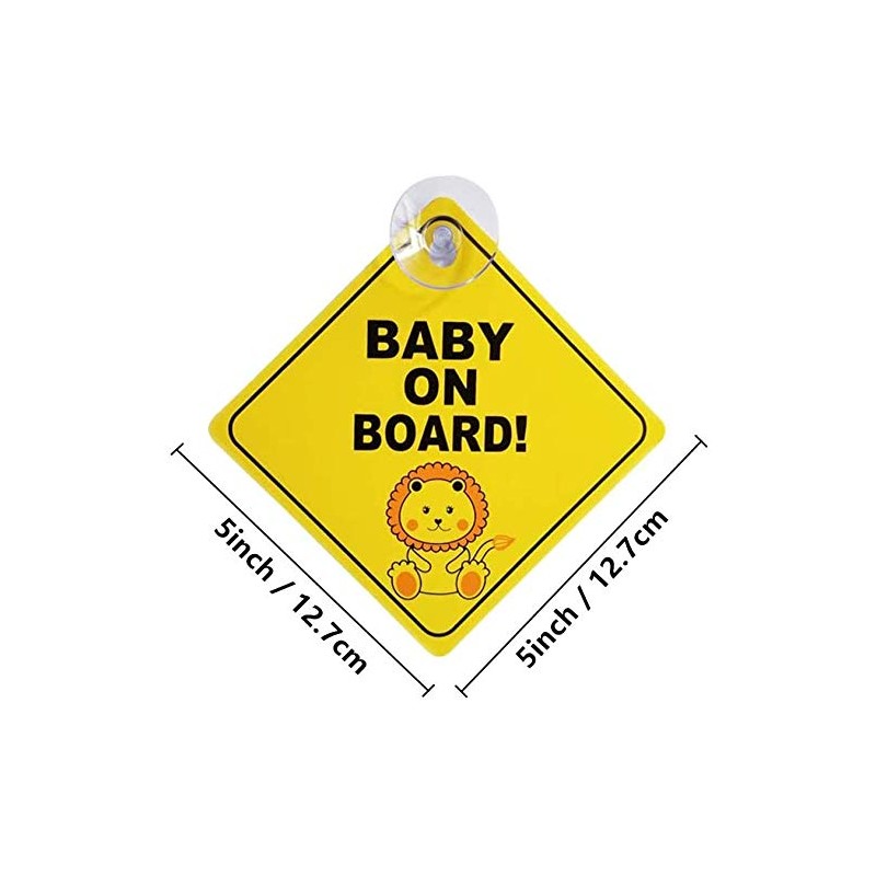 Weforu 2Pcs Baby on Board Car Warning Sticker Sign with