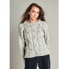 Wendy Aran Knitting Pattern for Ladies Cable Knit Sweater Jumper