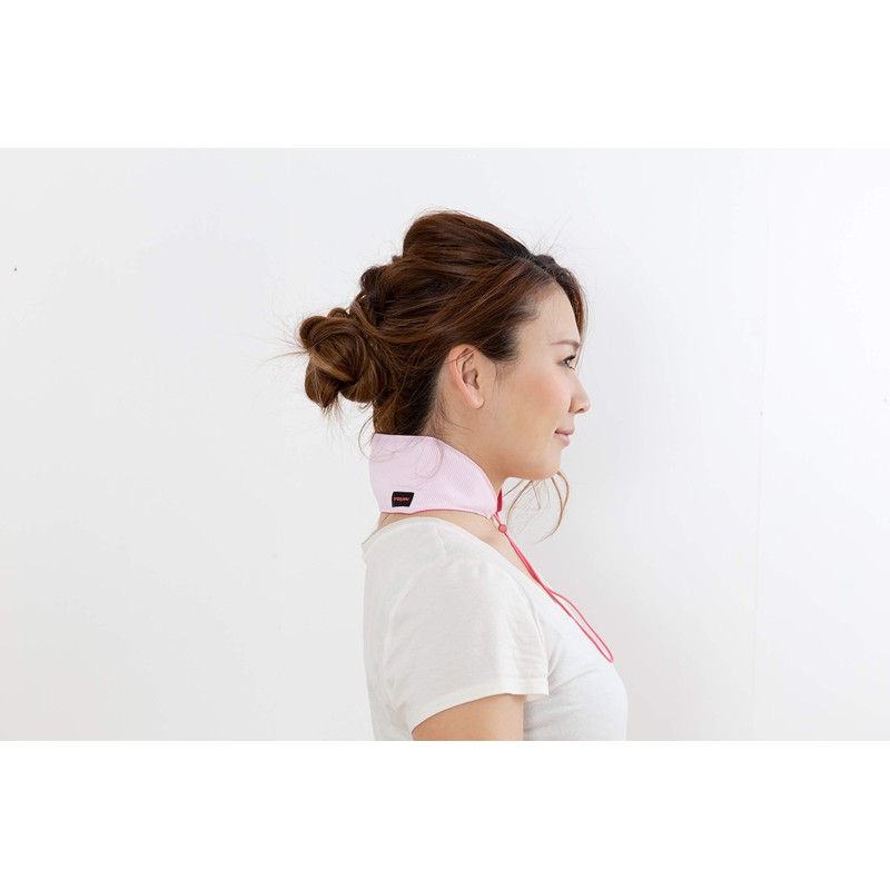Teijin Neck Cooler, New Type, Pink, Width 15.0 x Height