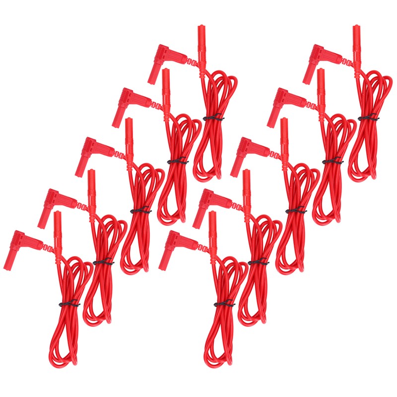 10 Sets Multimeter Test Line 4mm Male to Male Leads