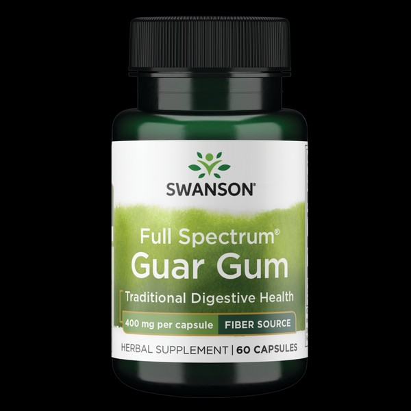 Swanson Full Spectrum Guar Gum 400 mg 60 Capsules