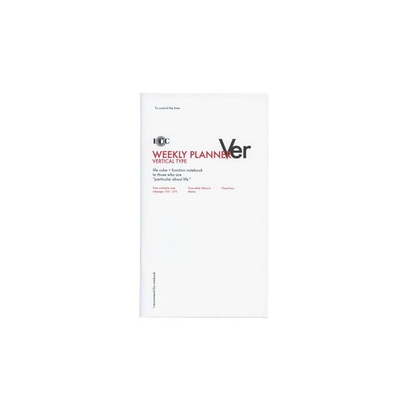 A5 Slim Function Notebook, Weekly Vertical Type, L