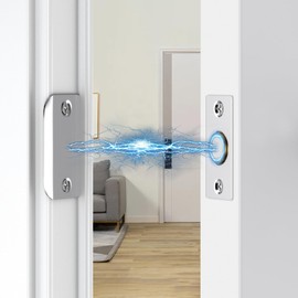 Jiayi Door Ball Catches for Internal Doors, 2 Pack Door Ball Latch Magnetic Ball Door Catch, Silver Roller Catch Ball Top Door Hardware for Hidden Pantry Cupboard Closet Magnetic Door Lock Closing