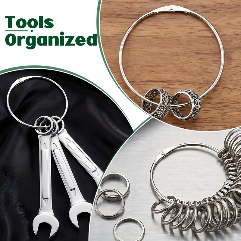 Classicseali 4PCS Large Key Rings,6 in Extra Large Key Ring,