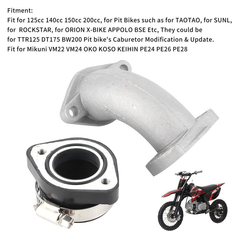 Carburetor Rubber Manifold Inlet Pipe Tube Pipe for Mikuni VM22