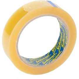 Sellotape Original Golden, Multi-Purpose Clear Tape for Household Objects, Clear Packing Tape for Sticking Envelopes or Cards, Easy to Use Packaging Tape, 18mmx40m