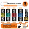 Aiourx 1/2" Drive Lug Nut Impact Socket Set, 5 Pcs