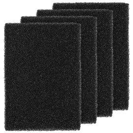 Honoson 4 Pack Aquarium Bio Sponge Filter Media Pad Cut to Size Filter Foam Sponges Open Cell Foam Sheet for Aquarium Fish Tank Sump Ponds Hydroponics(8 x 4 x 1 Inch,Black)