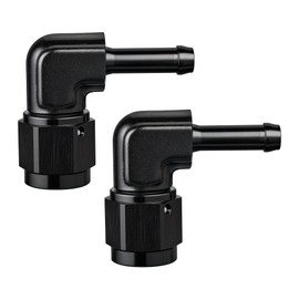 EVIL ENERGY 6AN Female to 1/4" Barb Hose Fitting 90 Degree Swivel 2PCS