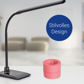Maul MAULpro Clip Dispenser Diameter 7.3 x 6 cm Desk Organiser for Paper Clips Desk Accessories with Magnet for Office Includes 15 Clips Stylish Paper Clip Dispenser Touch of Rose