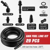 3/8 Fuel Hose Line 25FT, 6AN Fuel Line Kit Push