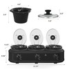 Triple Slow Cooker, 3×1.5 QT Buffet Servers and Warmers, 3