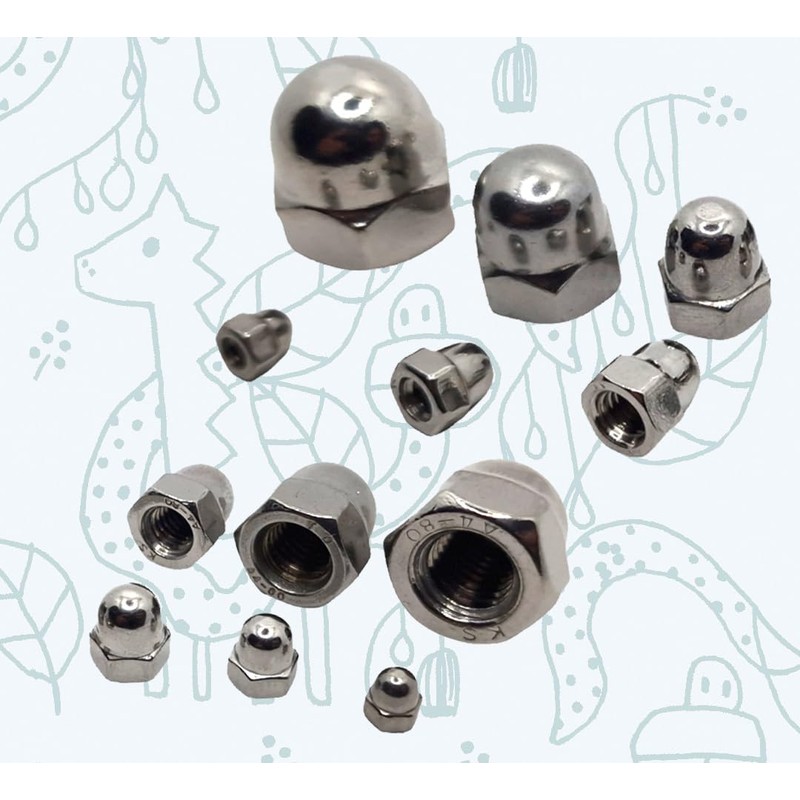 M6 Dome Nuts Marine Grade Acorn Style in A4 Stainless