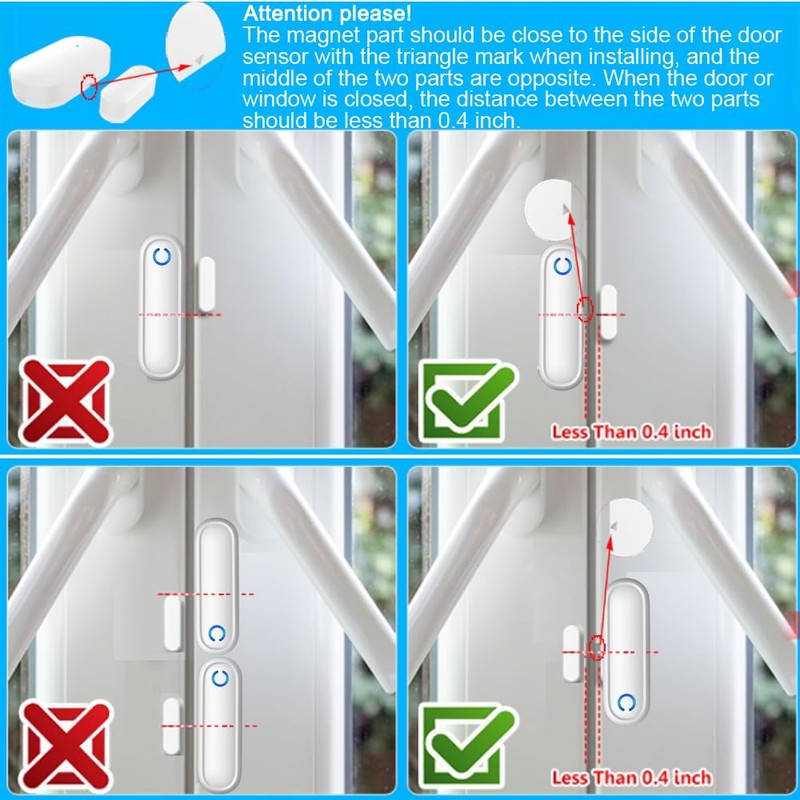 YisTech Caregiver Pager Door Alarms for Dementia Patients/Kids Safety/Home Security,Door