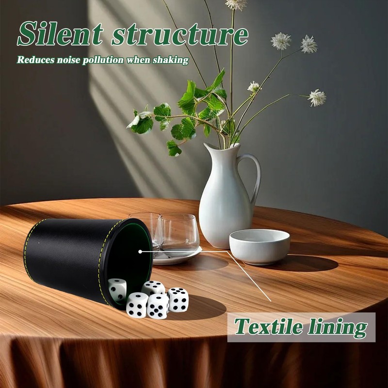 Graplan Dice Cup Set Including 3 Leather Dice Cups and