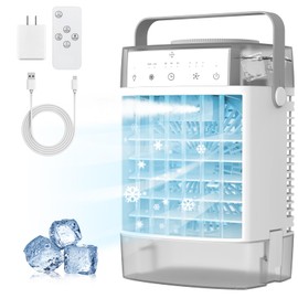 Portable Air Conditioners, 3-in-1 Portable AC Unit, Personal Mini Air Conditioner With 1000ml Water Tank, 2/4/6H Timer, USB Charging Small Cooling Fan (Include 5V 2A Adapter) For Indoor Office Bedroom