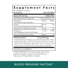 MICHAEL'S Health Naturopathic Programs Blood Pressure Factors - 60 Vegetarian Tablets, Pack of 2 - Provides Fluid Balance Support - Kosher - 20 Servings