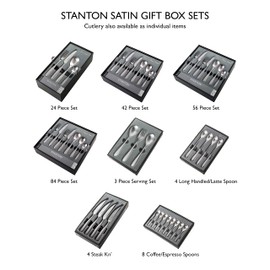 Robert Welch Stanton Serving Set, 3 Piece. Made from Stainless Steel. Dishwasher Safe.