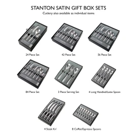 Robert Welch Stanton Serving Set, 3 Piece. Made from Stainless Steel. Dishwasher Safe.