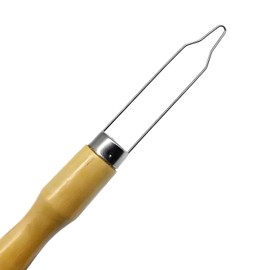 Button Hook and Zipper Pull Assist Tool with Wooden Handle Grip and Helper Assist Device for Seniors and Elderly - Pack of 3