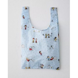 BAGGU X Peanuts Standard Printed Reusable Tote Bag Winter Scene New