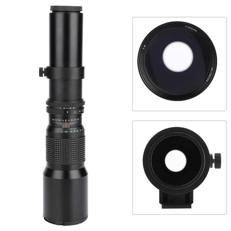 500mm F8-F32 Manual Fixed Focus DSLR Telephoto Lens for Nikon