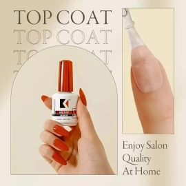 Kupa GelFinity Gel TopCoat Gloss (No-Wipe) - 8oz (Refill size) + 0.5 oz bottle