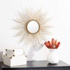 SAFAVIEH Home Nahla Gold Leaf Sunburst 26-inch Decorative Accent Mirror
