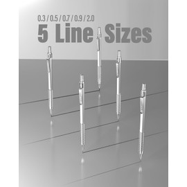 STAGEEK 21 Pcs Metal Mechanical Pencil Set Art Leads 0.3 0.5 0.7 0.9 2mm Lead Holder (HB 2H, 2B, 4B, Colour) with 10 Tubes Graphite Leads Eraser with Case for Drawing, Drawing, Drawing