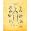 Stethoscope Patent Print Golden Look (18" x 24") M12902