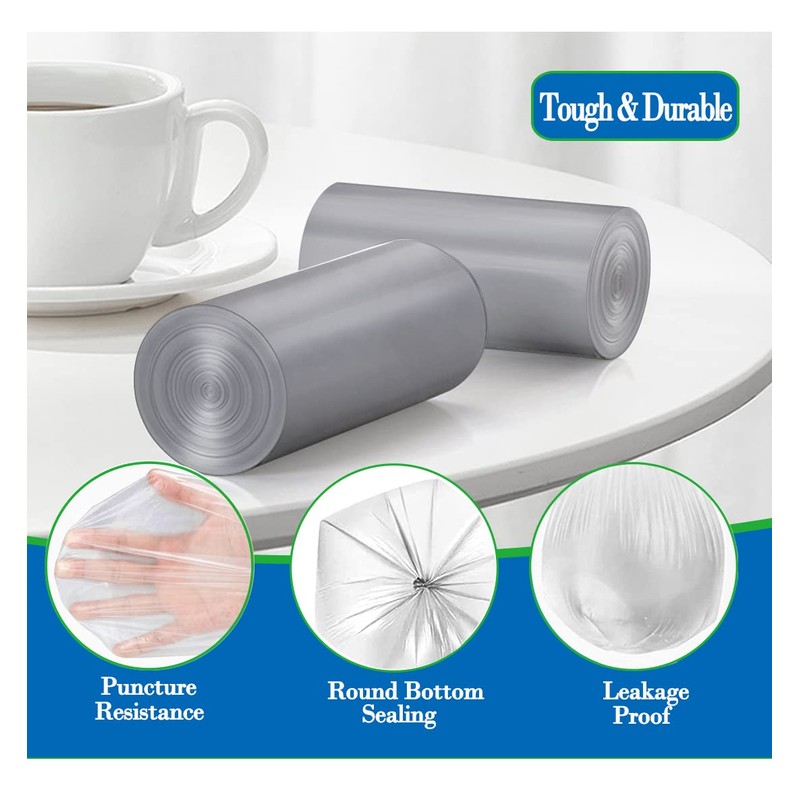 4 Gallon Trash Can Liners - Small Garbage Bags 250,