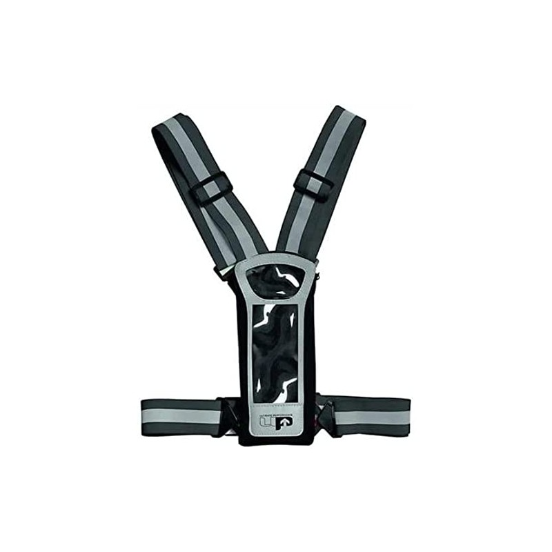 Ultimate Performance Stile LED Runners Phone Vest Black/Reflective