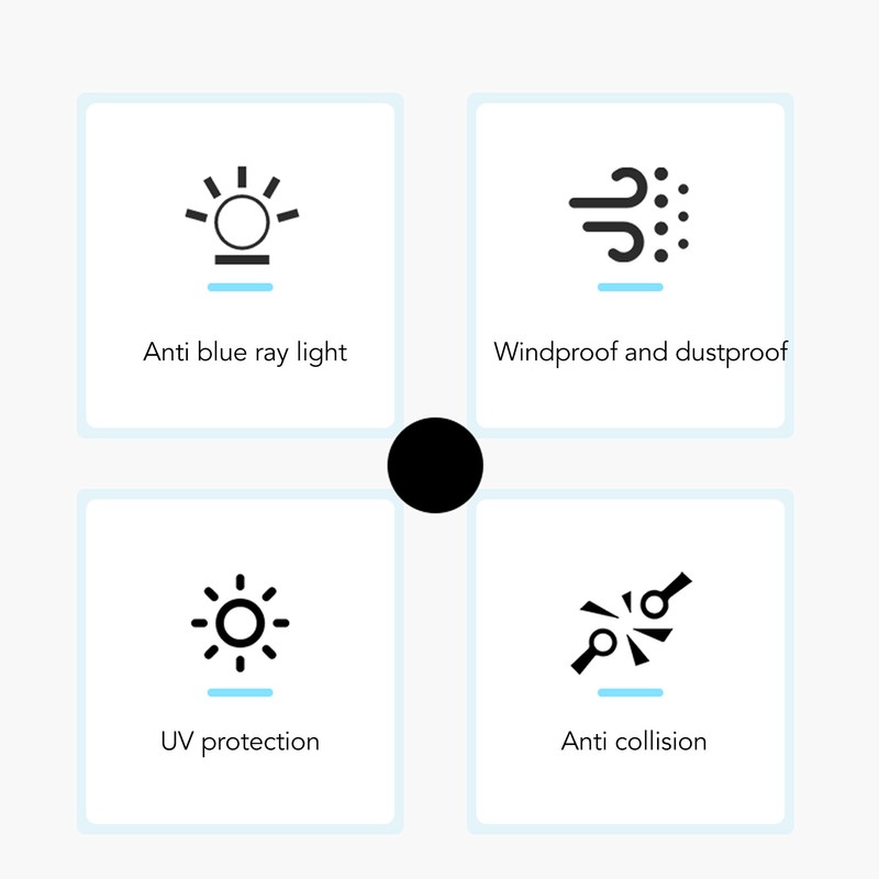 Anti Fog Eyeglasses for After Eye Surgery UV Protection Blue