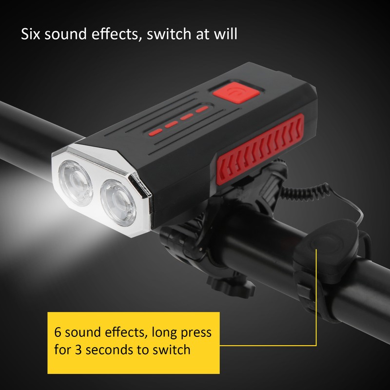 Ultra Bright Bicycle Front Light Set Bike USB Rechargeable Waterproof
