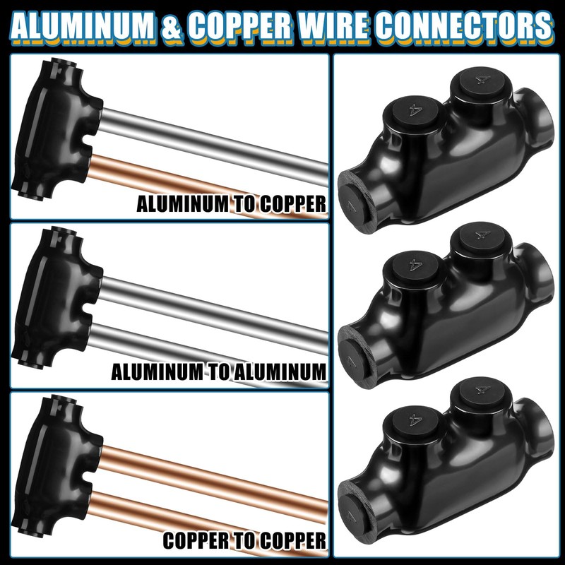Copkim 5 Pcs Insulated Wire Connectors Black Splice Connector 2