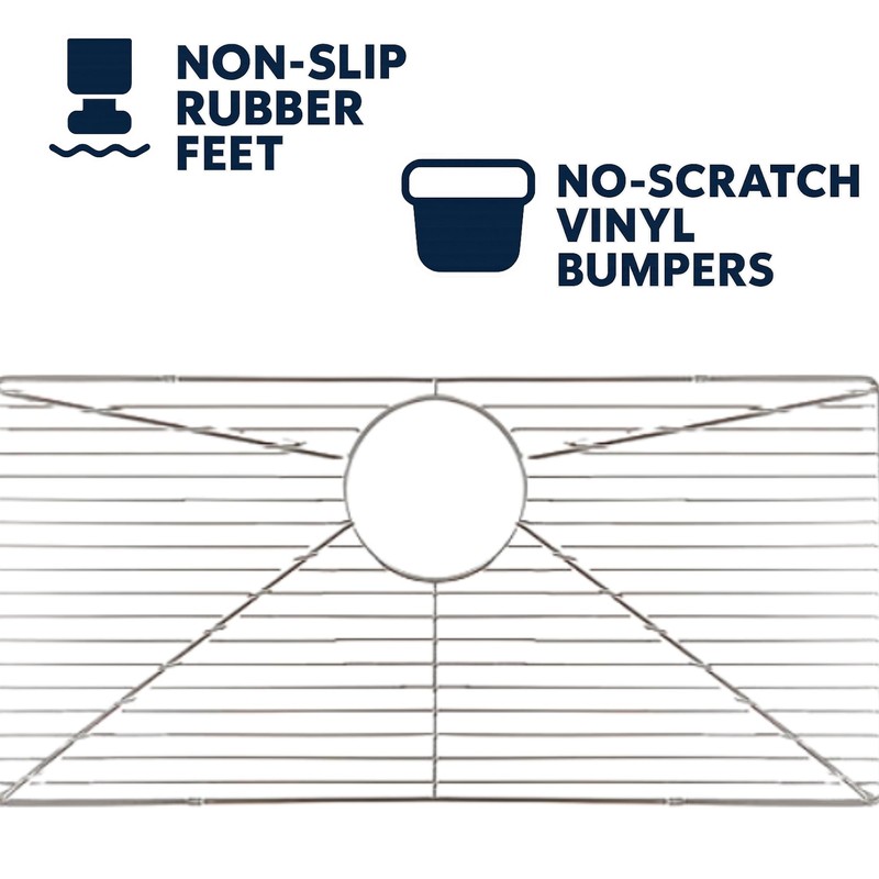 Nantucket Sinks BG-PR3018 Bottom Grid, Large, Chrome