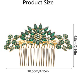 Crystal bridal hair conb,Rhinestone flower hair piece party headress for bride brdesmaid,Suitable for everyday,Wedding,Prom