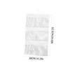 Ciieeo 1Pc White Hanging Bathroom Organizer with Mesh Pockets for