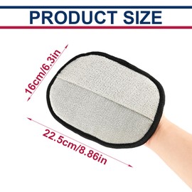 NICECRAFT Double-Sided Pet Grooming Gloves Cat Dog Hair Removal Glove Reusable Static Remover Gloves for Dogs & Cat Washing Bathing Deshedding Grooming